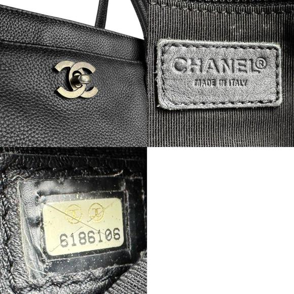 CHANEL Handbag Executive Tote Caviar Skin Leather Black Women's z4099 - Picture 5 of 5